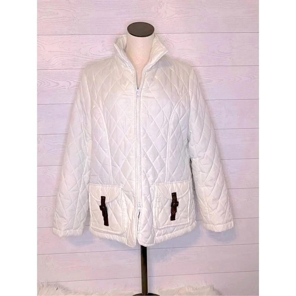 Chadwick’s off white quilted lightweight jacket size medium